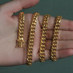 7.25mm 10k Yellow Gold Semi Solid Miami Cuban Chain, view 13