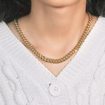 7.25mm 10k Yellow Gold Semi Solid Miami Cuban Chain, view 15