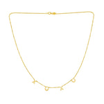 14K Yellow Gold XOXO Necklace, view 2