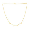 14K Yellow Gold XOXO Necklace, view 2