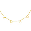14K Yellow Gold XOXO Necklace, view 3