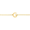 14K Yellow Gold Mini Initial G Bracelet, view 3