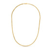 Sterling Silver Yellow Gold Plated Diamond Cut Franco Chain (3.20 mm), view 3