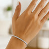 14K White Gold Super Flex Herringbone Bracelet (2.80 mm), view 4