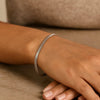 14K White Gold Super Flex Herringbone Bracelet (2.80 mm), view 5