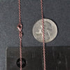 18k Rose Gold Round Oval Link Chain (1.50 mm)