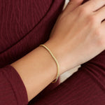 14K Yellow Gold Oval Snake Chain Bracelet (2.60 mm), view 4