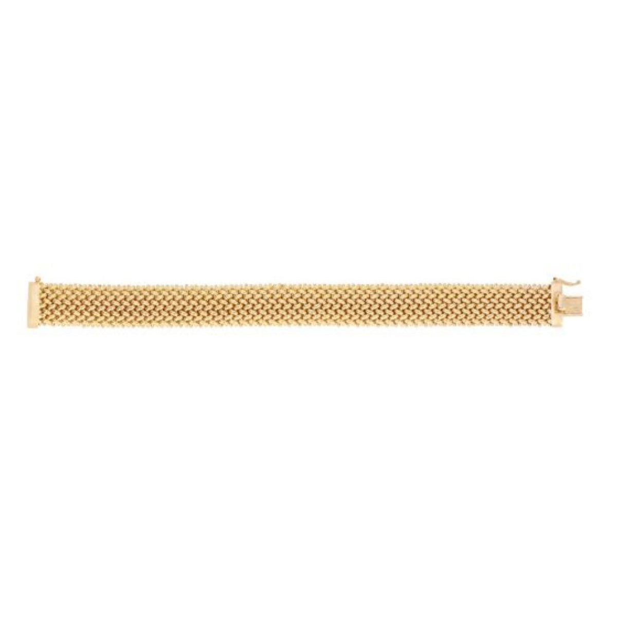 14K Yellow Gold High Polish Thick Braided Bracelet (14.50 mm), view 2
