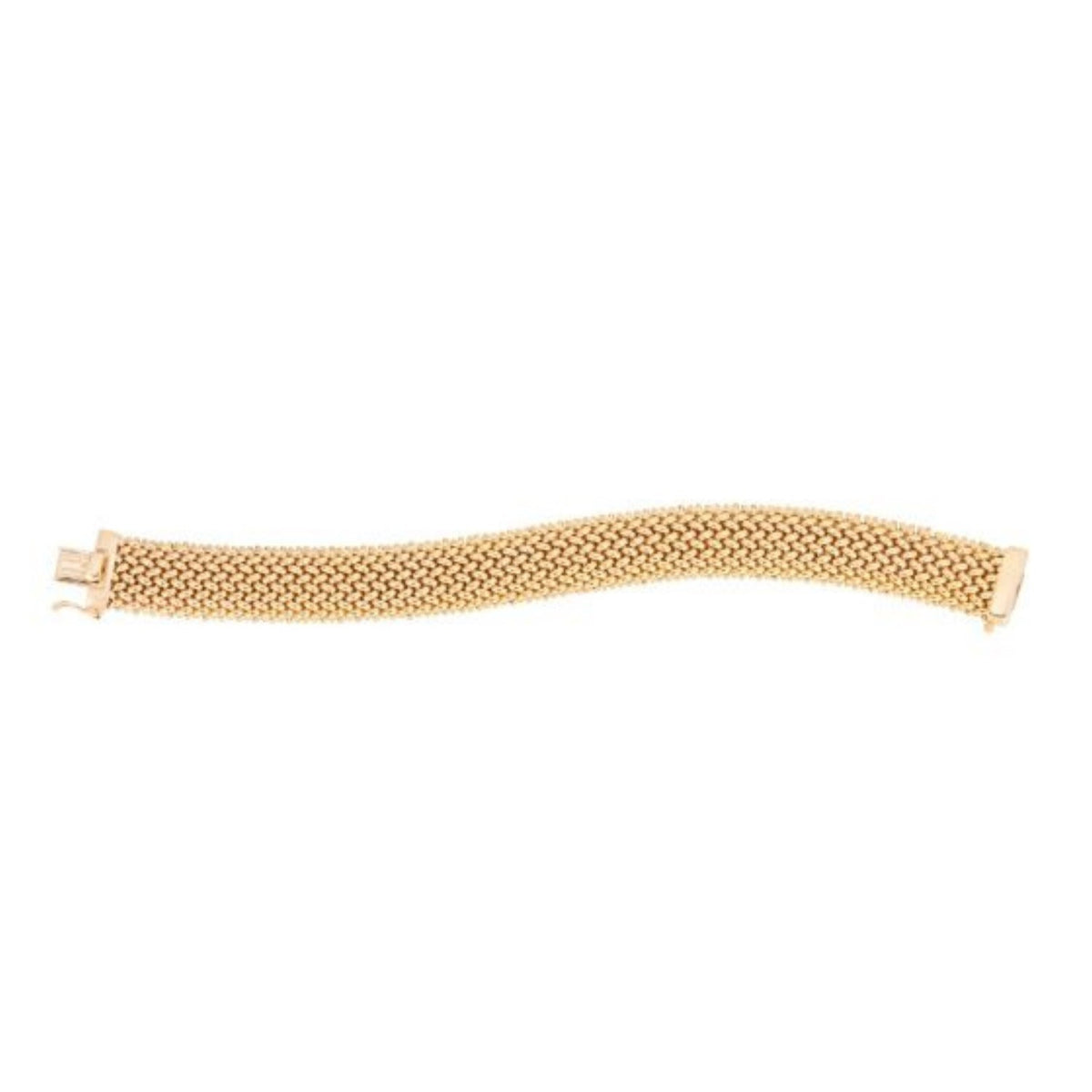 14K Yellow Gold High Polish Thick Braided Bracelet (14.50 mm), view 3