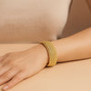 14K Yellow Gold High Polish Thick Braided Bracelet (14.50 mm), view 6