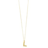 14K Yellow Gold Helium Initial L Pendant