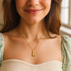 14K Yellow Gold Helium Initial L Pendant