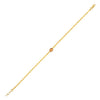 14K Yellow Gold Citrine Mirrored Chain Bracelet (2.20 mm)