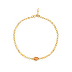 14K Yellow Gold Citrine Mirrored Chain Bracelet (2.20 mm), view 2