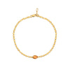 14K Yellow Gold Citrine Mirrored Chain Bracelet (2.20 mm), view 2