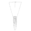 Sterling Silver Rhodium Plated Drape Necklace