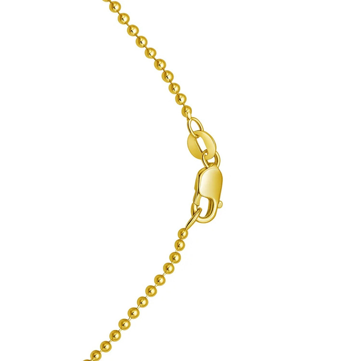 14K Yellow Gold Multi Gemstone Heart Necklace (1.50 mm), view 3