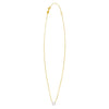 14K Yellow Gold Mini Diamond U Initial Pendant Necklace, view 2