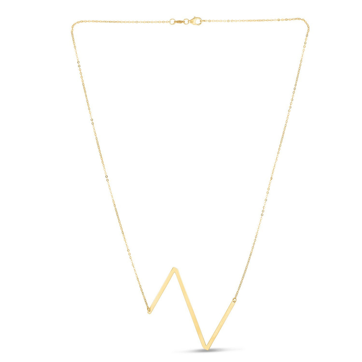 14K Yellow Gold Yours Truly Large Initial Z Necklace, view 2