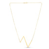 14K Yellow Gold Yours Truly Large Initial Z Necklace, view 2