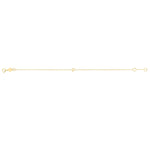 14K Yellow Gold Mini Initial P Bracelet, view 2