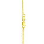 14K Yellow Gold Oval Gemstone and Bead Necklace, view 3