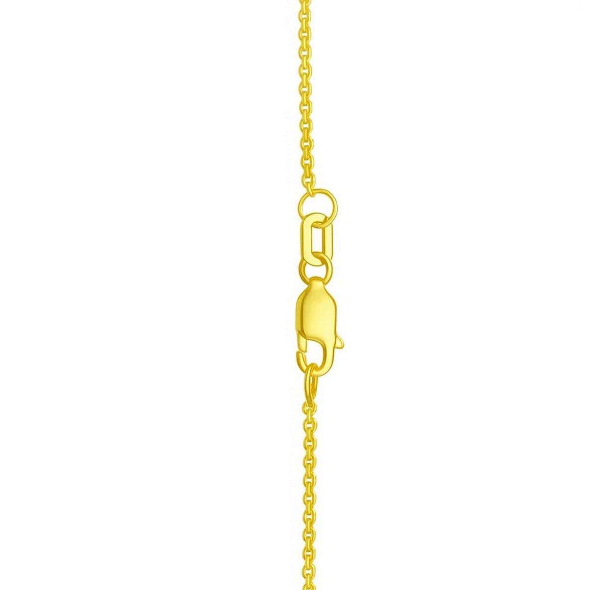 14K Yellow Gold Oval Gemstone and Bead Necklace, view 3