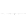 Sterling Silver Rhodium Plated Hearts Station Necklace