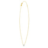 14K Yellow Gold Mini Diamond B Initial Pendant Necklace, view 2