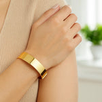 Designer Medium Width Bracelet in 14K Yellow Gold (14.50 mm), view 7