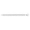 Rhodium Plated Sterling Silver Bold Bead Bracelet (10.00 mm)