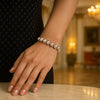 Rhodium Plated Sterling Silver Bold Bead Bracelet (10.00 mm)