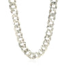 Rhodium Plated Sterling Silver Curb Style Chain (10.20 mm), view 2