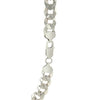 Rhodium Plated Sterling Silver Curb Style Chain (10.20 mm), view 4