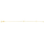 14K Yellow Gold Mini Initial V Bracelet, view 2