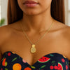 Pineapple Necklace in 10K Yellow Gold, view 3