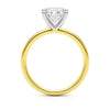 2 Carat Princess Lab Grown IGI G/VS1 Diamond Solitaire Ring in 14K Yellow Gold