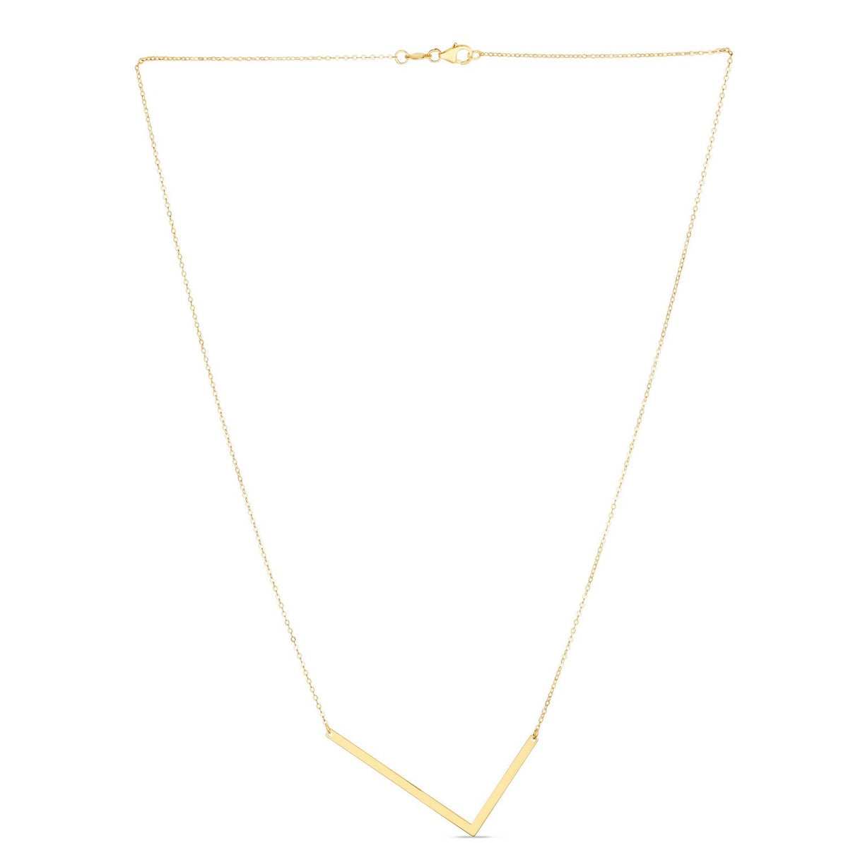 14K Yellow Gold Yours Truly Large Initial L Necklace, view 2