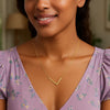 14K Yellow Gold Yours Truly Large Initial L Necklace, view 4