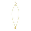 Sterling Silver Gold Plated Puffed Raindrop CZ Necklace