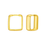 14 Yellow Gold Square Hoop Earrings