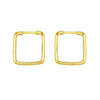 14 Yellow Gold Square Hoop Earrings, view 2