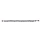 Sterling Silver Black Ruthenium Plated Oval Link Bracelet (5.60 mm), view 2