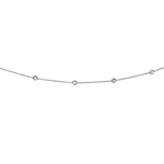 14K White Gold Diamonds by the Yard Necklace, view 2