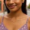 14K White Gold Diamonds by the Yard Necklace, view 3