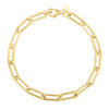 Long Domed Paperclip Bracelet in 14K Yellow Gold (4.80 mm)