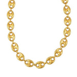 Puffed Mariner Link 12mm Necklace in 14K Yellow Gold, view 2