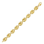 Puffed Mariner Link 12mm Necklace in 14K Yellow Gold, view 3