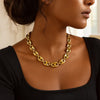 Puffed Mariner Link 12mm Necklace in 14K Yellow Gold, view 4