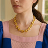 Puffed Mariner Link 12mm Necklace in 14K Yellow Gold, view 5